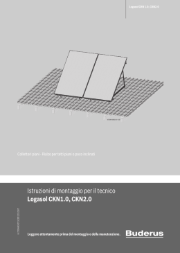 Istruzioni di montaggio pannelli solari Logaslo CKN 2.0