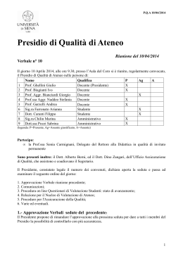 10 Aprile - Università degli Studi di Siena