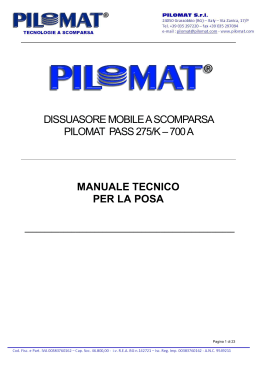 Manuale tecnico PILOMAT 275 K700 A PZ