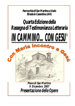 Pubblicazione delle opere 2007 - Parrocchia di San Martino a Vado