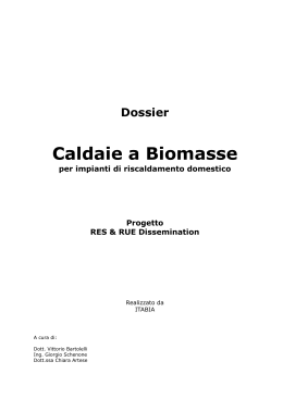 Dossier Caldaie a Biomassa