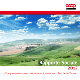 Rapporto Sociale 2012 - Portale Sociale Coop Reno