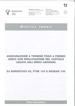 Digital Index - Nota Informativa e Condizioni