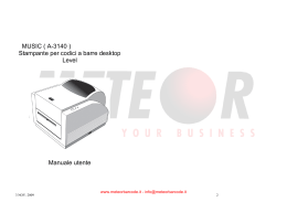 086,& A-3140 Stampante per codici a barre desktop Level Manuale