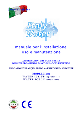 manuale per l`installazione, uso e manutenzione