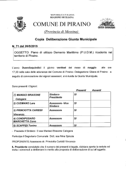 Delibera di Giunta n. 71 del 26-05-2015