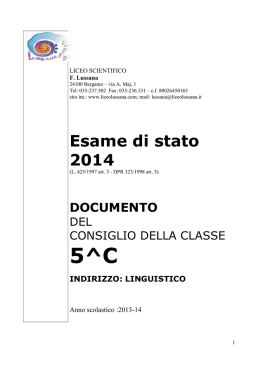 Esame di stato 2014 - Liceo Scientifico Statale "Filippo Lussana"