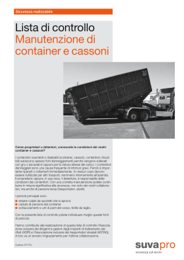Lista di controllo: Manutenzione di container e cassoni