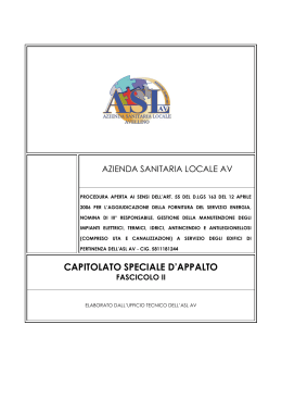 CSA - Fascicolo II - Azienda Sanitaria Locale Avellino
