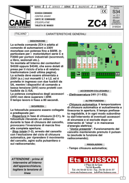 La scheda comando ZC4 &egrave; adatta al comando di
