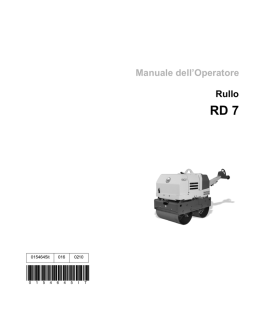 Manuale dell`Operatore Rullo