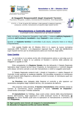 Informativa Provincia Belluno - Consorzio Bruciatoristi Belluno