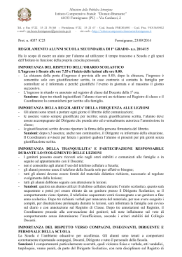 Regolamento SC SEC 2014 15 - Istituto Comprensivo "Donato