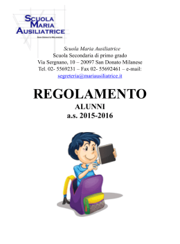 Regolamento Alunni AS 2015-2016
