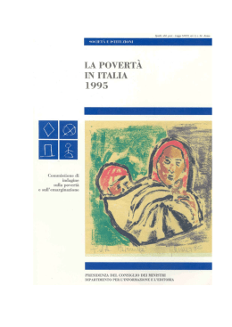 La povert&agrave; in Italia 1995 - vai al sito del Ministero Lavoro e delle