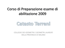 Corso di Preparazione esame di abilitazione 2009