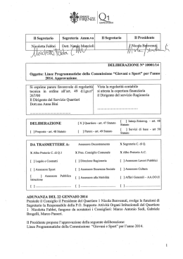 10001 - Linee Programmatiche della Commissione