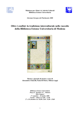 (PDF, 13p, 1mb) - Biblioteca estense universitaria, Modena