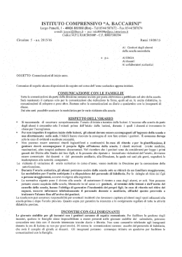 Circolare n. 5 comunicazioni inizio anno scuola secondaria