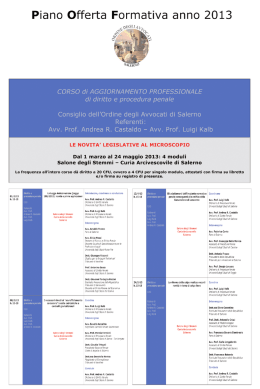 Il manifesto del corso