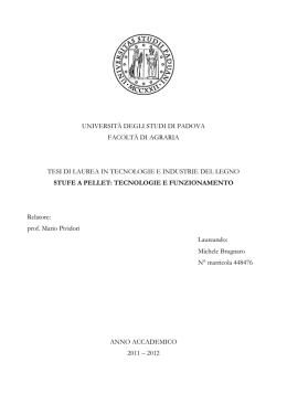 tesi stufe a pellet - Universit&agrave; degli Studi di Padova