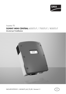 Inverter FV SUNNY MINI CENTRAL 6000TL-IT / 7000TL-IT