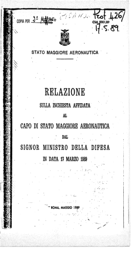 La relazione dello Sma gen. Franco Pisano