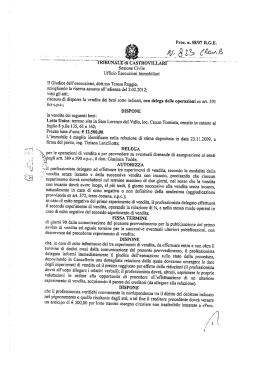 Page 1 Proc. n. 58l07 R.G.E. " Sezione Civile Ufﬁcio Esecuzioni