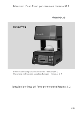 Istruzioni per l`uso del forno per ceramica Heramat