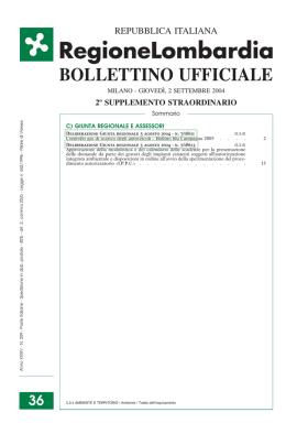 Dgr 5 agosto 2004 - Città metropolitana di Milano
