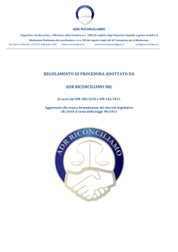 regolamento di procedura