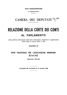 Documento interno della IV legislatura