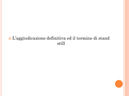 L`aggiudicazione definitiva