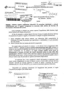 Determina n. 500 del 05/05/2015