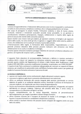 Patto di corresponsabilit&agrave; educativa