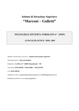 P.O.F. 2008/2009 - Marconi