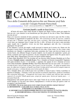 Voce della Comunità della parrocchia san Simeone prof-Sala