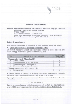 criteri di aggiudicazione