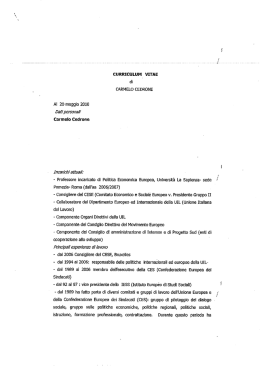 CV docenti - Dipartimento di Studi Giuridici, Filosofici ed Economici