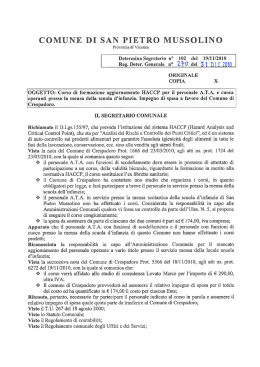 Determina Segretario n. 102 del 19.11.2010