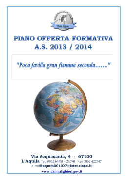 Piano dell`Offerta Formativa 2013/2014 - "Dante Alighieri"