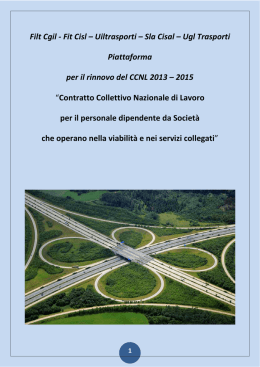 Ugl Trasporti Piattaforma per il rinnovo del CCNL 2013