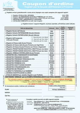 Il Vogliate inviarci gratuitamente e senza alcun impegno una