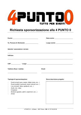 PDF richiesta sponsorizzazione
