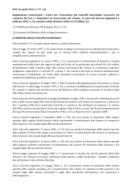 DM 16 aprile 2012, n. 75 - Camera di Commercio di Livorno
