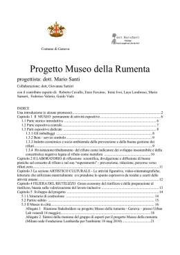 Progetto Museo della Rumenta