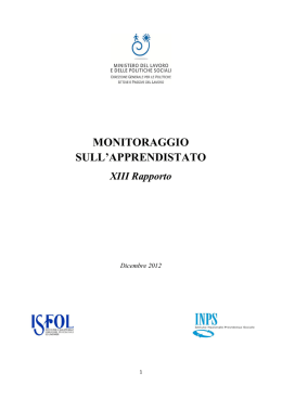 XIII Rapporto - Ministero del Lavoro e delle Politiche Sociali