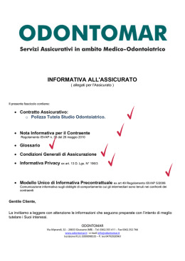Scarica il Fascicolo Informativo