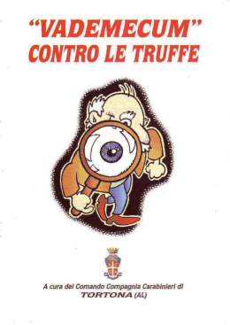 &ldquo;vademecum&rdquo; contro le truffe