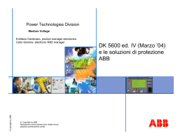 DK5600 Ed.IV - Marzo 2004 e le soluzioni di protezione ABB